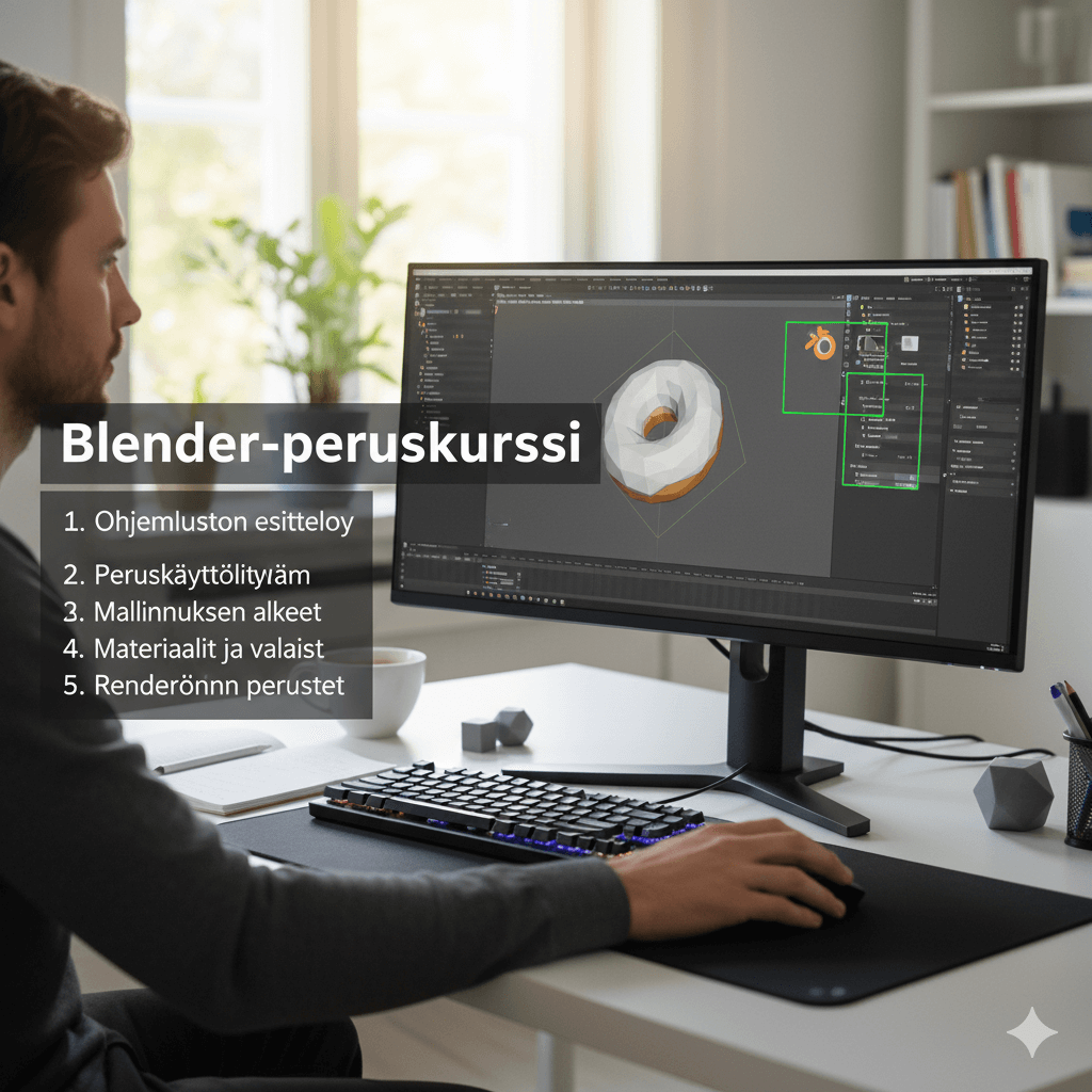 3D-mallinnuksen johdantokurssi